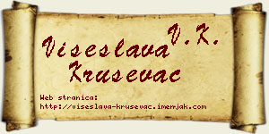 Višeslava Kruševac vizit kartica